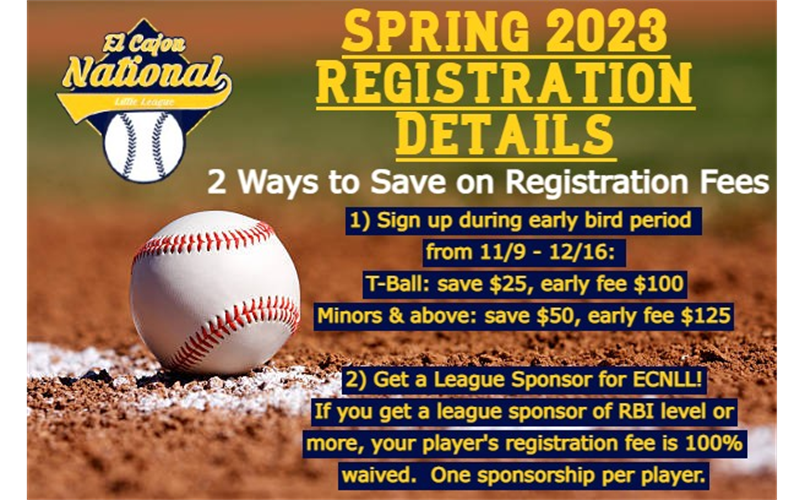 Spring 2023 Registration Now Open!