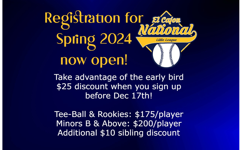 Spring 2024 Registration Now Open!