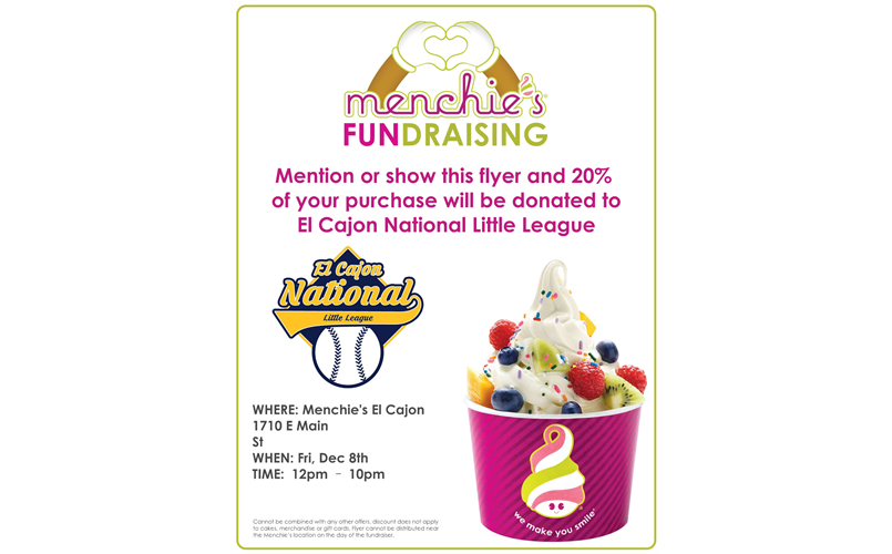 Fundraiser at Menchies! 20% to ECN!