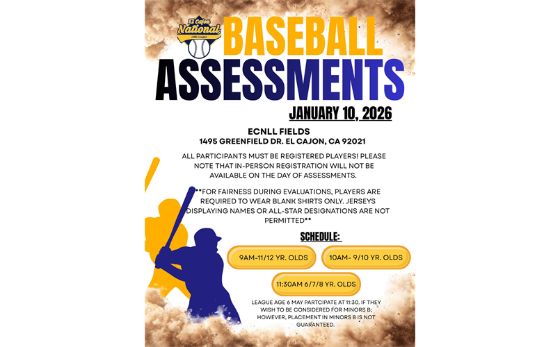 Assessment Day is Saturday, 1/10!