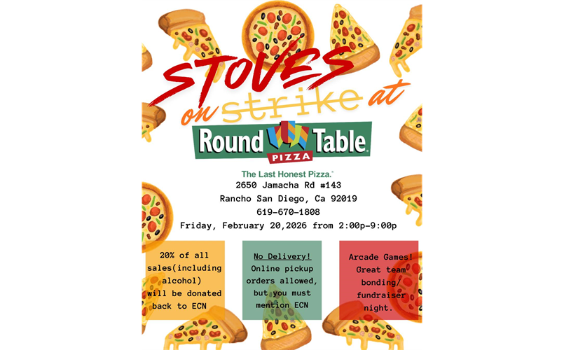 Stoves on Strike at Round Table Pizza