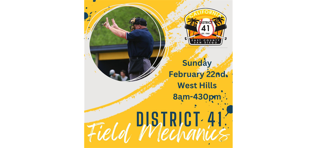 D41 Umpire Field Mechanics Training